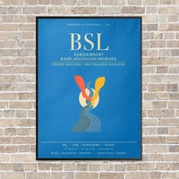 Thumbnail for EuroAirport Basel-Mulhouse-Freiburg BSL - Canvas Framed - Turquoise