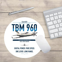 Thumbnail for Daher TBM 960 design on white round mouse pad