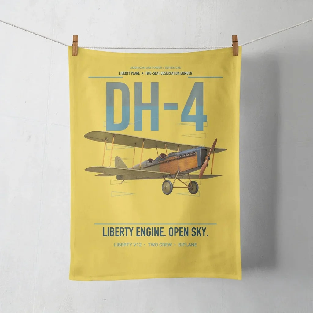 Airco DH-4 Liberty Plane design on yellow towel