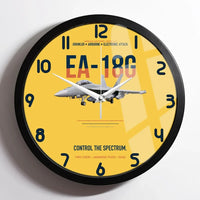 Thumbnail for EA-18G Growler Control The Spectrum design on yellow framed wall clock
