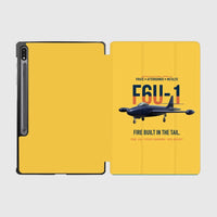 Thumbnail for F6U-1 Pirate Fire Built in the Tail design on yellow samsung tablet tablet case
