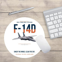 Thumbnail for F-14D Tomcat Sweep The Wings Clear The Sky design on white round mouse pad