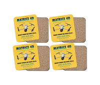 Thumbnail for DJI Matrice 4D design on yellow 4 pieces set coaster