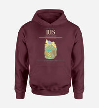 Thumbnail for Rishiri Airport (RIS) design on dark red hoodie single-side print