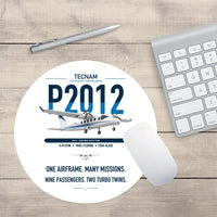 Thumbnail for Tecnam P2012 Traveller design on white round mouse pad