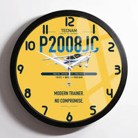 Thumbnail for Tecnam P2008JC NG design on yellow framed wall clock