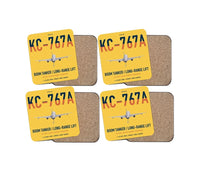 Thumbnail for Boeing KC-767A design on yellow 4 pieces set coaster