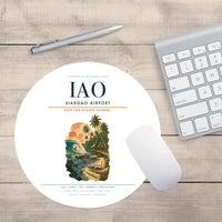 Thumbnail for Siargao Airport (IAO) design on white round mouse pad