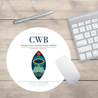 Thumbnail for Afonso Pena International Airport (CWB) design on white round mouse pad