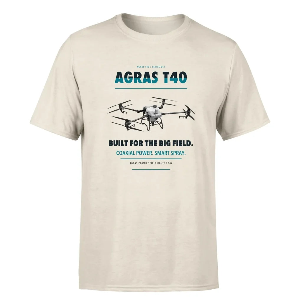 DJI Agras T40 design on beige single side