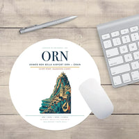 Thumbnail for Ahmed Ben Bella Airport (ORN) design on white round mouse pad