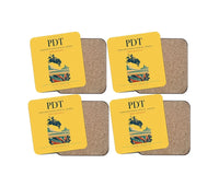 Thumbnail for Eastern Oregon Regional Airport (PDT) design on yellow 4 pieces set coaster