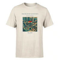 Thumbnail for VINTAGE G4127 - The Heliport Downtown - Premium T-Shirt design on beige premium t shirt