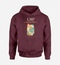 Thumbnail for Lampedusa Airport (LMP) design on dark red hoodie single-side print