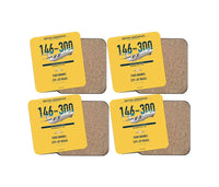 Thumbnail for BAe 146-300 design on yellow 4 pieces set coaster