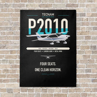 Thumbnail for Tecnam P2010 vertical canvas print - no frame - black background