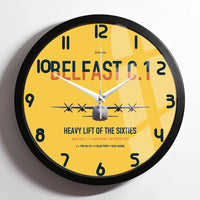 Thumbnail for Short Belfast C.1 design on yellow framed wall clock