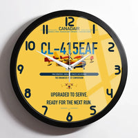 Thumbnail for Canadair CL-415EAF design on yellow framed wall clock