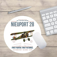 Thumbnail for Nieuport 28C.1 design on white round mouse pad