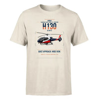 Thumbnail for Airbus H130 design on beige t-shirt, single-side print