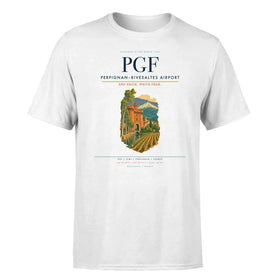 Single-Side Printing — Perpignan–Rivesaltes Airport (PGF) Double-Side T-Shirt