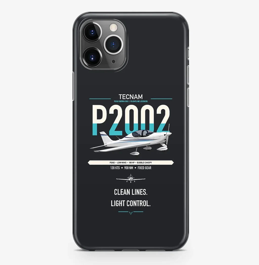 Tecnam P2002 Sierra MkII design on black magsafe iphone case, for iPhone Pro Max