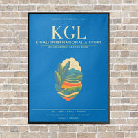 Thumbnail for Kigali International Airport KGL - Canvas Framed - Turquoise
