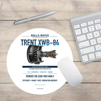 Thumbnail for TRENT XWB-84 design on white round mouse pad