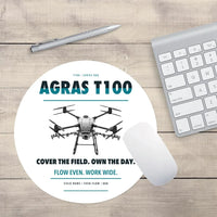 Thumbnail for DJI Agras T100 design on white round mouse pad