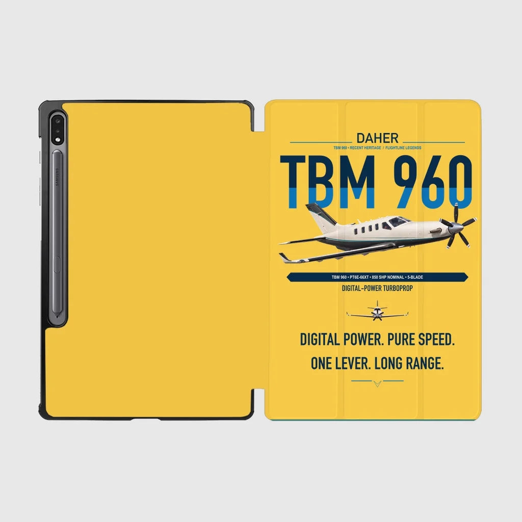 Daher TBM 960 design on yellow samsung tablet tablet case
