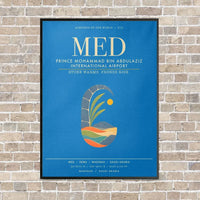 Thumbnail for Prince Mohammad Bin Abdulaziz International Airport MED - Canvas Framed - Turquoise