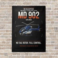 Thumbnail for MD Helicopters MD 902 Explorer vertical canvas print - no frame - black background