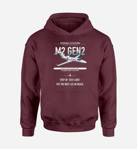 Thumbnail for Cessna Citation M2 Gen2 design on dark red double-side hoodie, single-side print