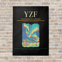 Thumbnail for Yellowknife Airport YZF vertical canvas print - no frame - black background