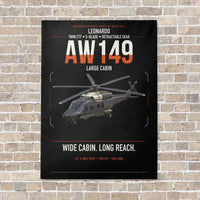 Thumbnail for Leonardo AW149 vertical canvas print - no frame - black background