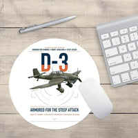 Thumbnail for Junkers Ju 87D-3 design on white round mouse pad