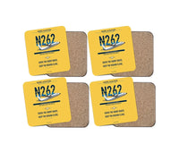 Thumbnail for Nord 262A design on yellow 4 pieces set coaster