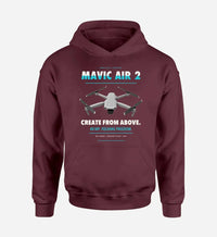 Thumbnail for DJI Mavic Air 2 design on dark red hoodie single side