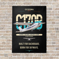 Thumbnail for Cessna 170B vertical canvas print - no frame - black background