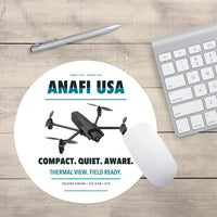 Thumbnail for Parrot ANAFI USA design on white round mouse pad