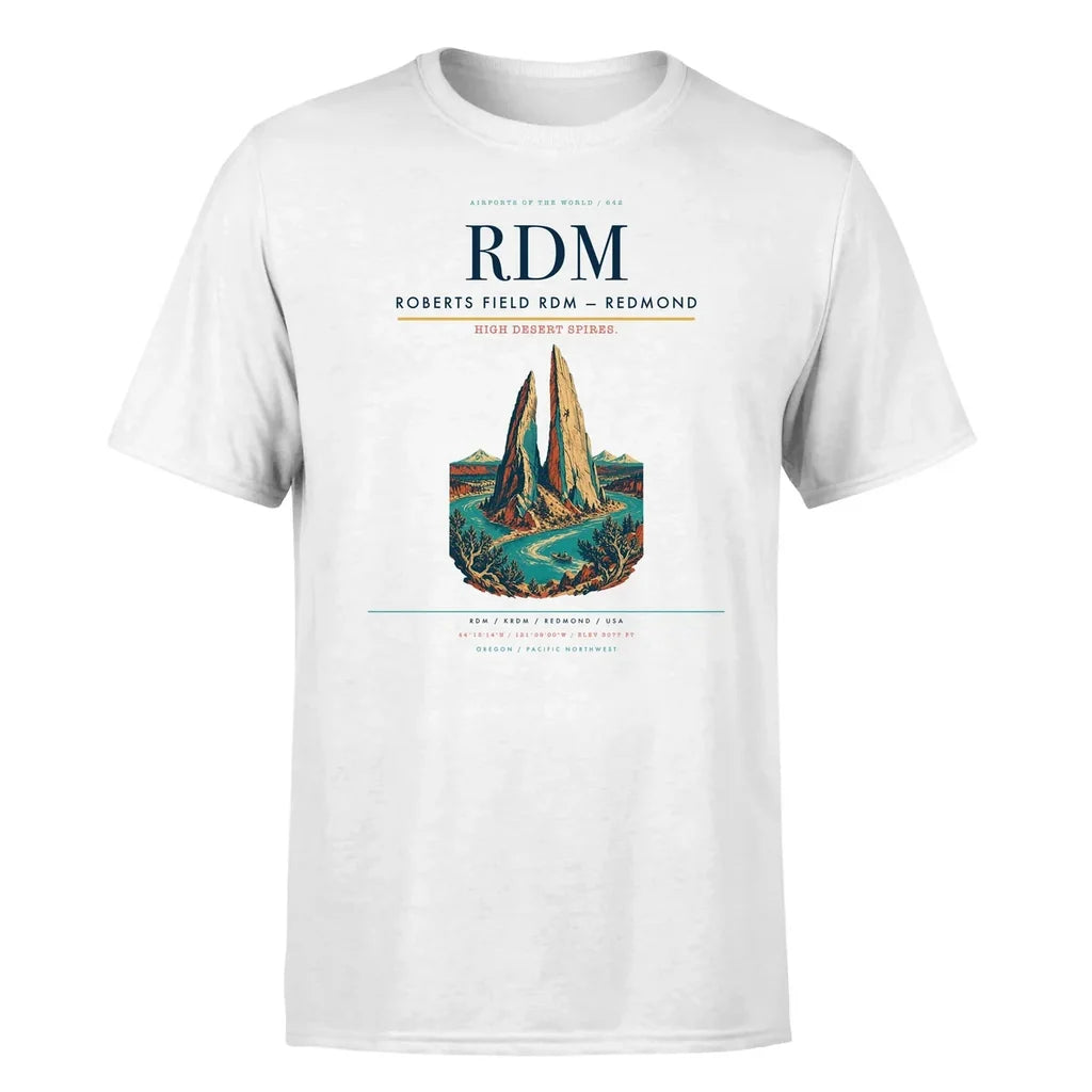 Roberts Field (RDM) T-Shirt single-side front print in White | roberts-field-rdm-double-side-t-shirt