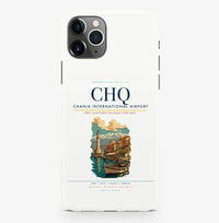 Thumbnail for Chania Airport (CHQ) design on white iPhone 16 Pro MagSafe case