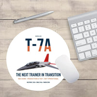 Thumbnail for T-7A Red Hawk design on white round mouse pad