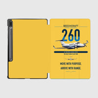 Thumbnail for Beechcraft King Air 260 design on yellow samsung tablet tablet case