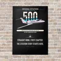 Thumbnail for Cessna Citation 500 - Citation I vertical canvas print - no frame - black background