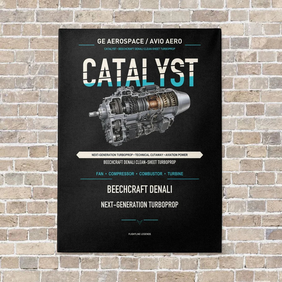 CATALYST vertical canvas print - no frame - black background