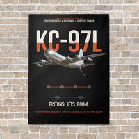 Thumbnail for KC-97L STRATOFREIGHTER vertical canvas print - no frame - black background