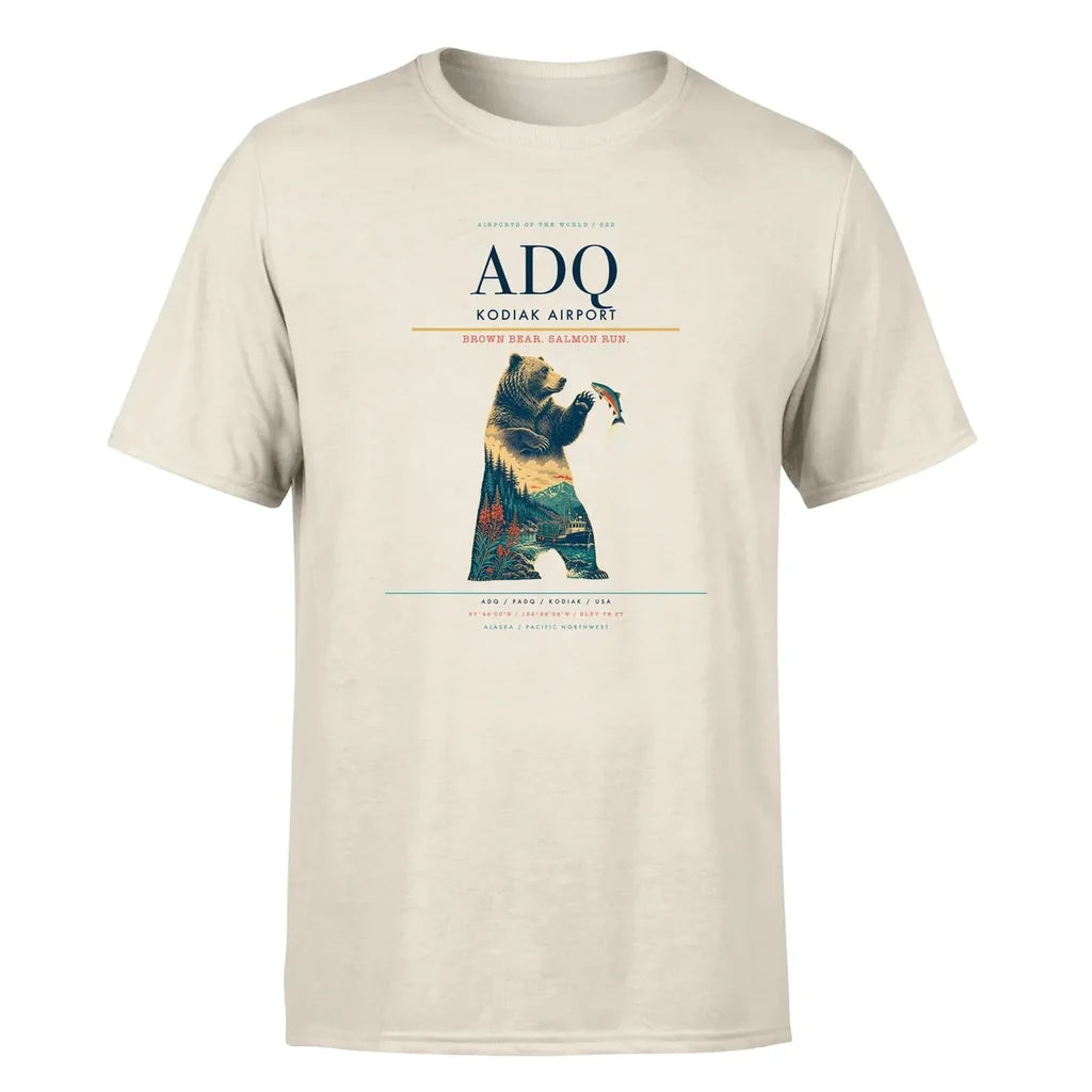 Kodiak Airport (ADQ) Premium T-Shirt Beige