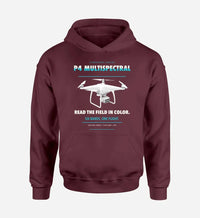 Thumbnail for DJI P4 Multispectral design on dark red hoodie single side