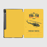 Thumbnail for Bell UH-1H Iroquois design on yellow samsung tablet tablet case